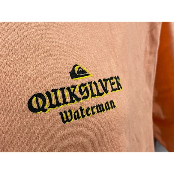 NWT Quiksilver Men's Small Orange T Shirt Waterman Collection Mahi Mahi - Picture 9 of 10